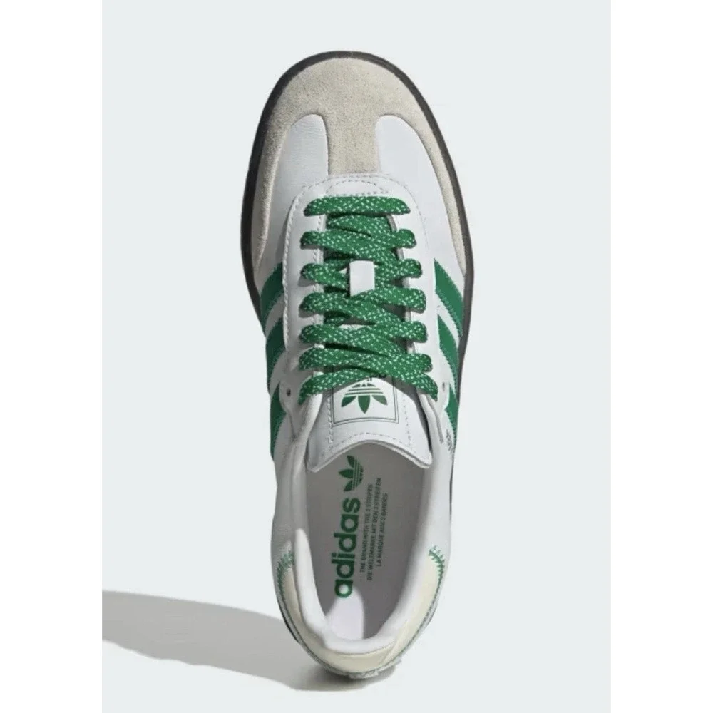 adidas SAMBAE W Sneakers Size 6 Womens Cloud White/Green/Off White IE9105 NEW - Picture 13 of 16